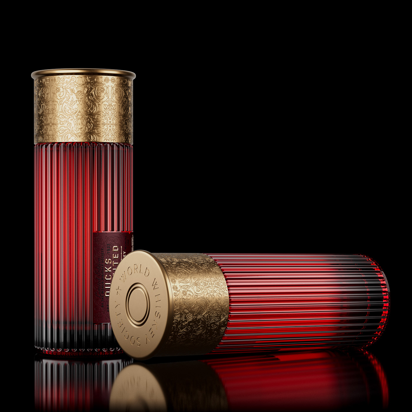 由 Think Bold Studio 精心打造的 Ducks Unlimited Shotgun shell 酒瓶設(shè)計(jì)及包裝設(shè)計(jì)。